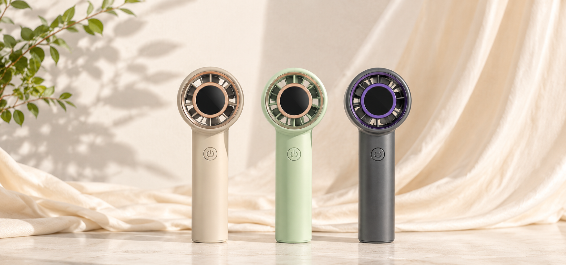Breziva AeroGlow fans in all three colorways